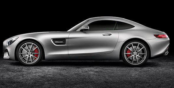 Mercedes-AMG GT (C 190) 2014, Studio, exterior: designo iridium silver magno