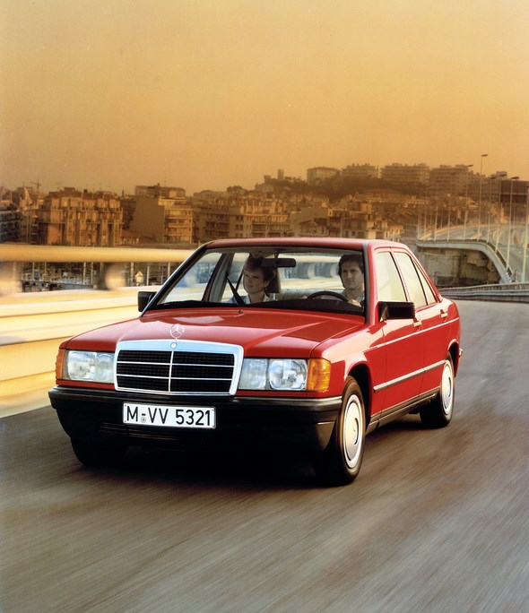 Mercedes-Benz Kompaktklasse-Limousine der Baureihe 201, 1982.