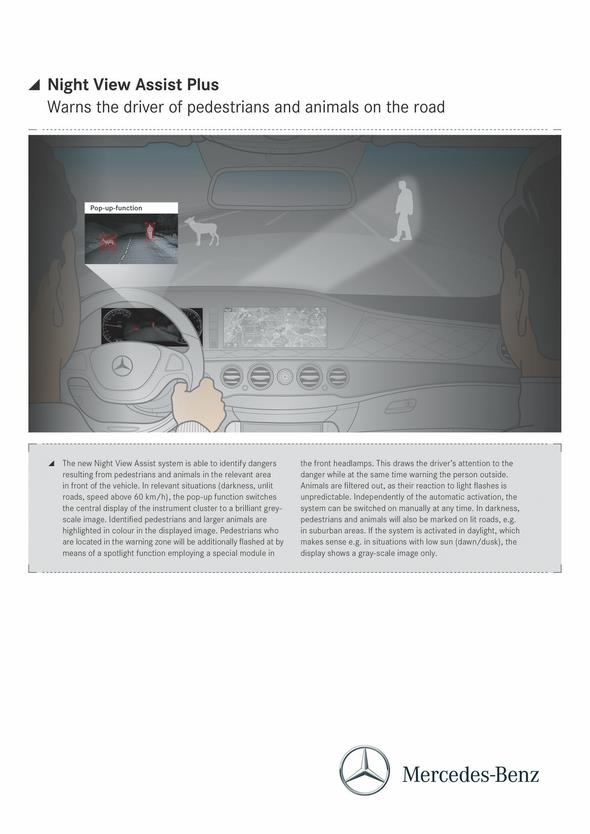 Mercedes-Benz S-Klasse (W 222) 2013, Night View Assist Plus