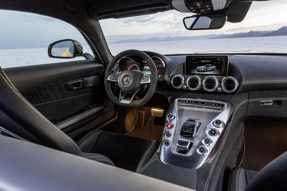 Mercedes-AMG GT (C 190) 2014; interior: Exclusive nappa leather black / DINAMICA Exclusive microfibre black