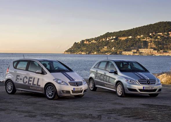 Mercedes-Benz A-Klasse E-CELL, B-Klasse F-CELL und smart electri