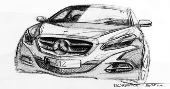 Mercedes-Benz E-Klasse, (BR 212) Designskizzen, 2012