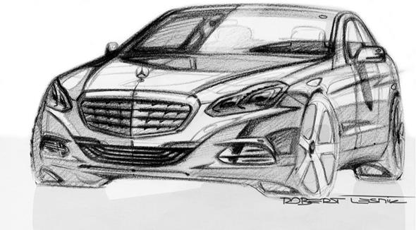 Mercedes-Benz E-Klasse, (BR 212) Designskizzen, 2012