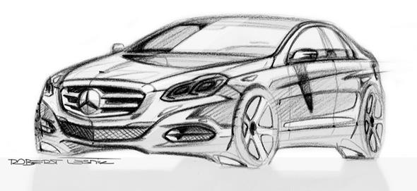 Mercedes-Benz E-Klasse, (BR 212) Designskizzen, 2012
