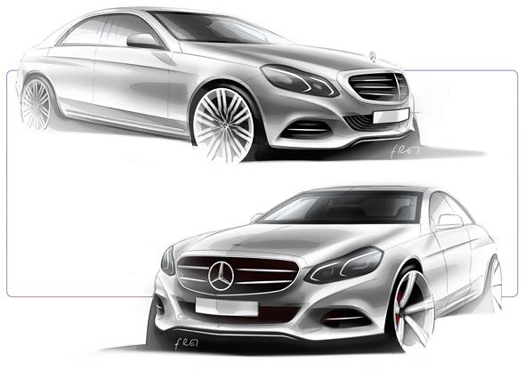 Mercedes-Benz E-Klasse, (BR 212) Designskizzen, 2012