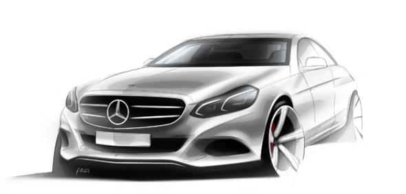 Mercedes-Benz E-Klasse, (BR 212) Designskizzen, 2012
