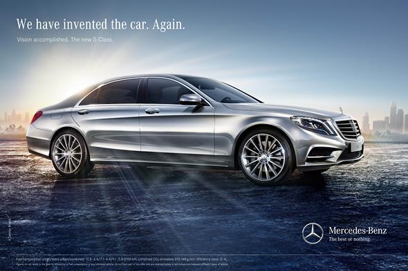 360-Grad-Kampagne zur Markteinführung der neuen S-Klasse. Unter dem Motto ?Die neue S-Klasse. Vision erfüllt.? präsentiert sich die Limousine als weltweiter Maßstab für luxuriöses Fahren. // 360-degree campaign to promote the launch of the new S-Class. Under the banner "The new S-Class. Vision accomplished.", the saloon is to be presented as the global benchmark for luxury motoring.
