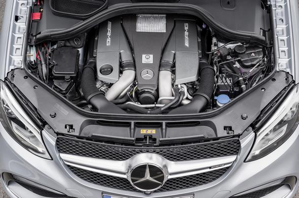 Mercedes-AMG GLE 63 (C 292) 2014; 5,5-Liter V8-Biturbomotor, 410-430 kW(557-585 PS), 700-760 Nm 5.5-litre V8-biturbo engine, 410-430 kW(557-585 hp), 700-760 Nm