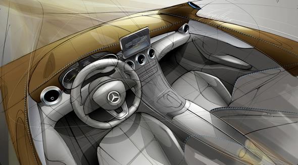 Mercedes-Benz GLC, Designskizze Mercedes-Benz GLC, design sketch exterior