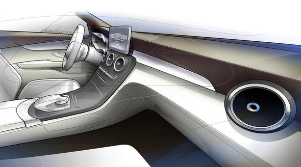 Mercedes-Benz GLC, Designskizze Mercedes-Benz GLC, design sketch exterior