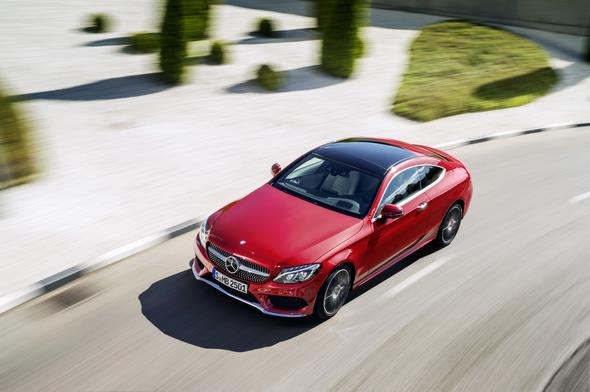 Mercedes-Benz C-Klasse Coupé C 250 d 4MATIC, hyacinthrot, Leder Porzellan/schwarz Mercedes-Benz C-Class Coupé C 250 d 4MATIC, hyacinth red, leather porcellain/black