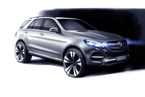 Mercedes-Benz GLE (W 166) 2015, Designskizze, design sketch