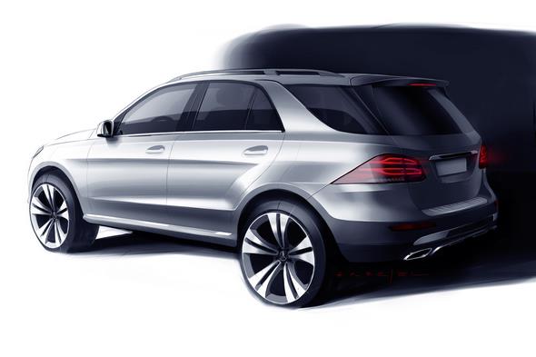 Mercedes-Benz GLE (W 166) 2015, Designskizze, design sketch