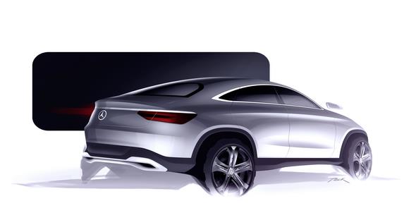 Mercedes-Benz GLE Coupé (C 292) 2015, Designskizze, design sketch