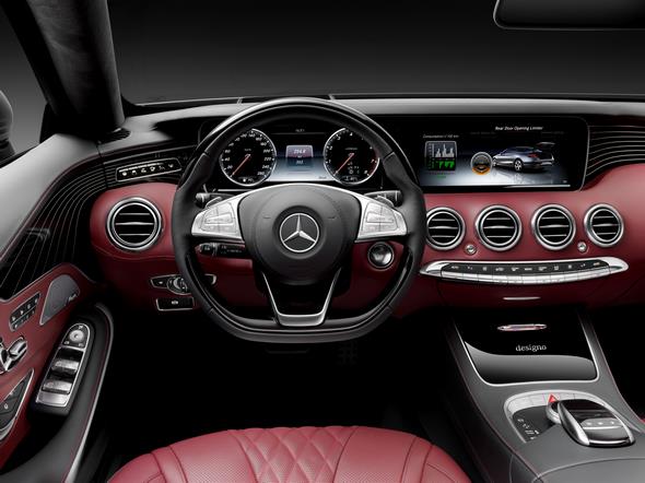 Mercedes-Benz S-Klasse Cabrio ( A 217 ) 2015. S 500 mit AMG-Line, Alanitgrau magno, Leder bengalrot/schwarz