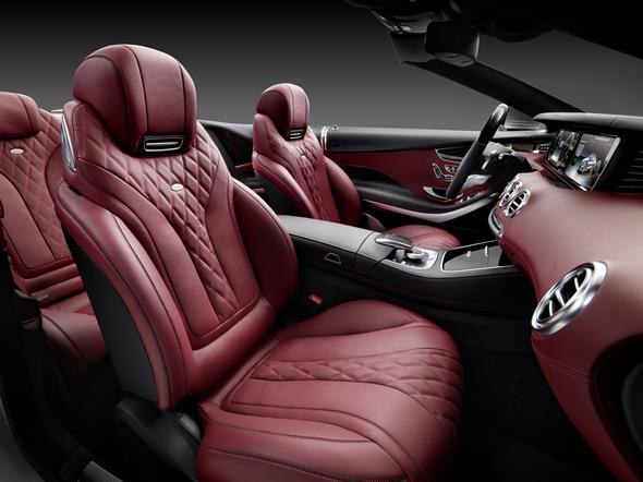 Mercedes-Benz S-Klasse Cabrio ( A 217 ) 2015. S 500 mit AMG-Line, Alanitgrau magno, Leder bengalrot/schwarz
