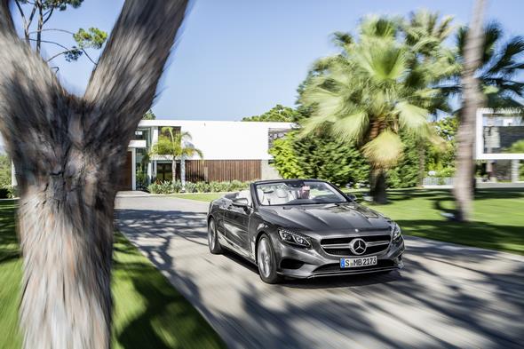 Mercedes-Benz S-Klasse Cabrio ( A 217 ) 2015.S 500, Selenitgrau, Interieur: Leder porzellan/tiefseeblau