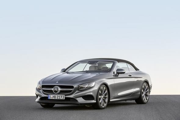 Mercedes-Benz S-Klasse Cabrio ( A 217 ) 2015. S 500, Selenitgrau, Interieur: Leder porzellan/tiefseeblau, Verdeck schwarz