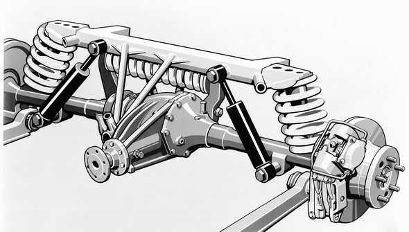 Eingelenk-Pendelachse, MB 300 SL Coupé bzw. Roadster