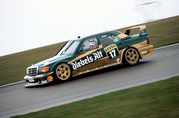 Eifelrennen auf dem Nürburgring, 19.04.1992. Roland Asch (Startnummer 17) mit einem AMG Mercedes-Benz Rennsport-Tourenwagen 190 E 2.5-16 Evolution II.