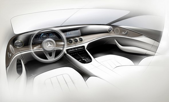 E-Klasse Desigskizze E-Class design sketch