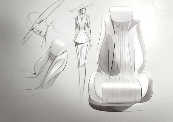 E-Klasse Desigskizze E-Class design sketch