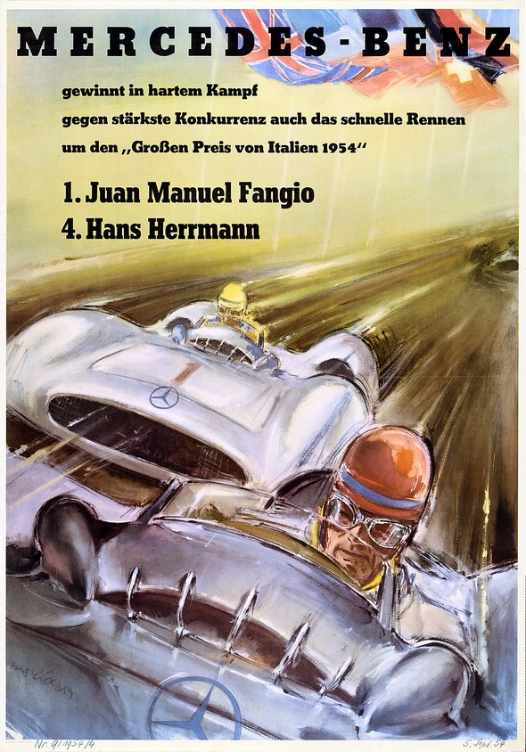 Großer Preis von Italien, 1954, Plakat von Hans Liska